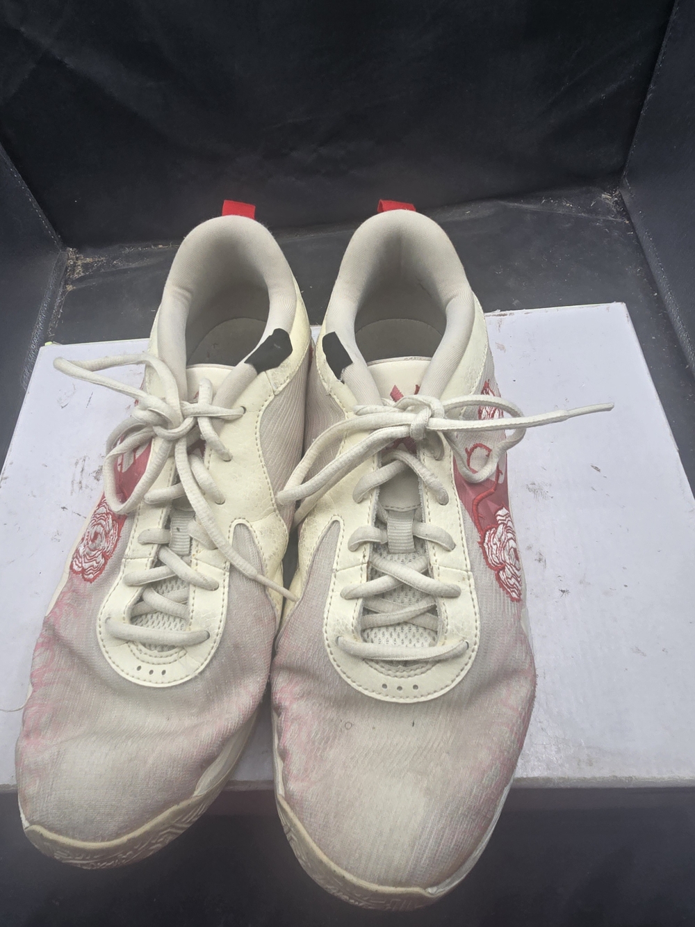 Nike White and Pink Girls' Athletic Sneakers